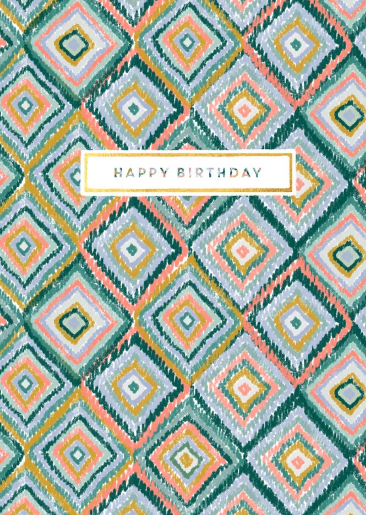 Moonpig Shake It Up Patterned Happy Birthday Card, Large