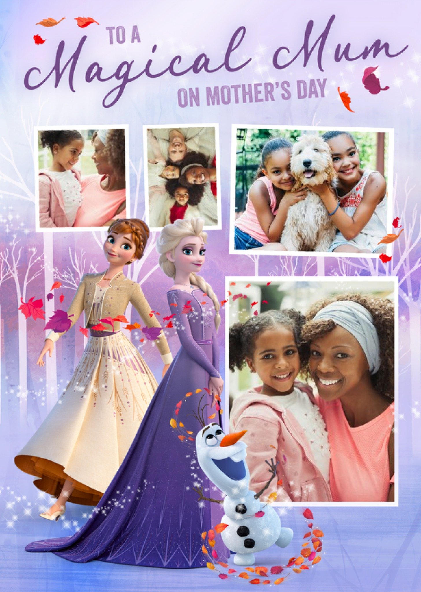 Disney Frozen 2 Magical Multiple Photo Upload Mother's Day Card For Mum Ecard