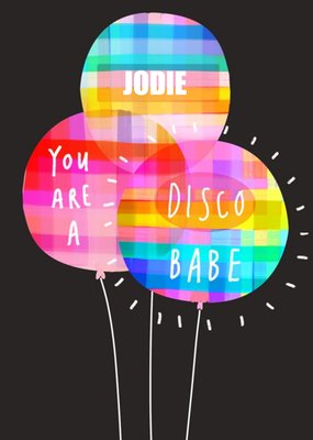 Katt Jones Illustration Abstract Balloons Colourful Birthday Card