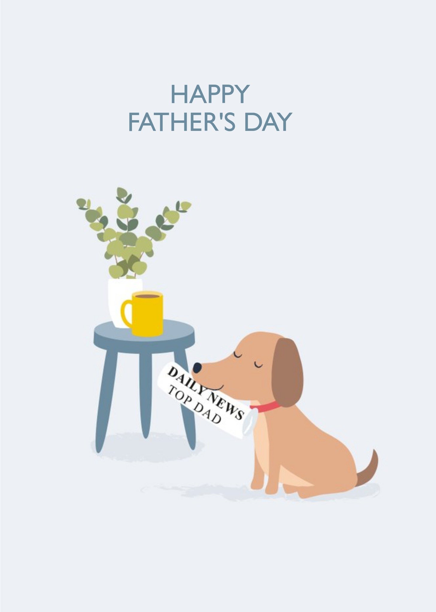 Moonpig Klara Hawkins Cute Dog Illustration From The Pet Father's Day Card Ecard