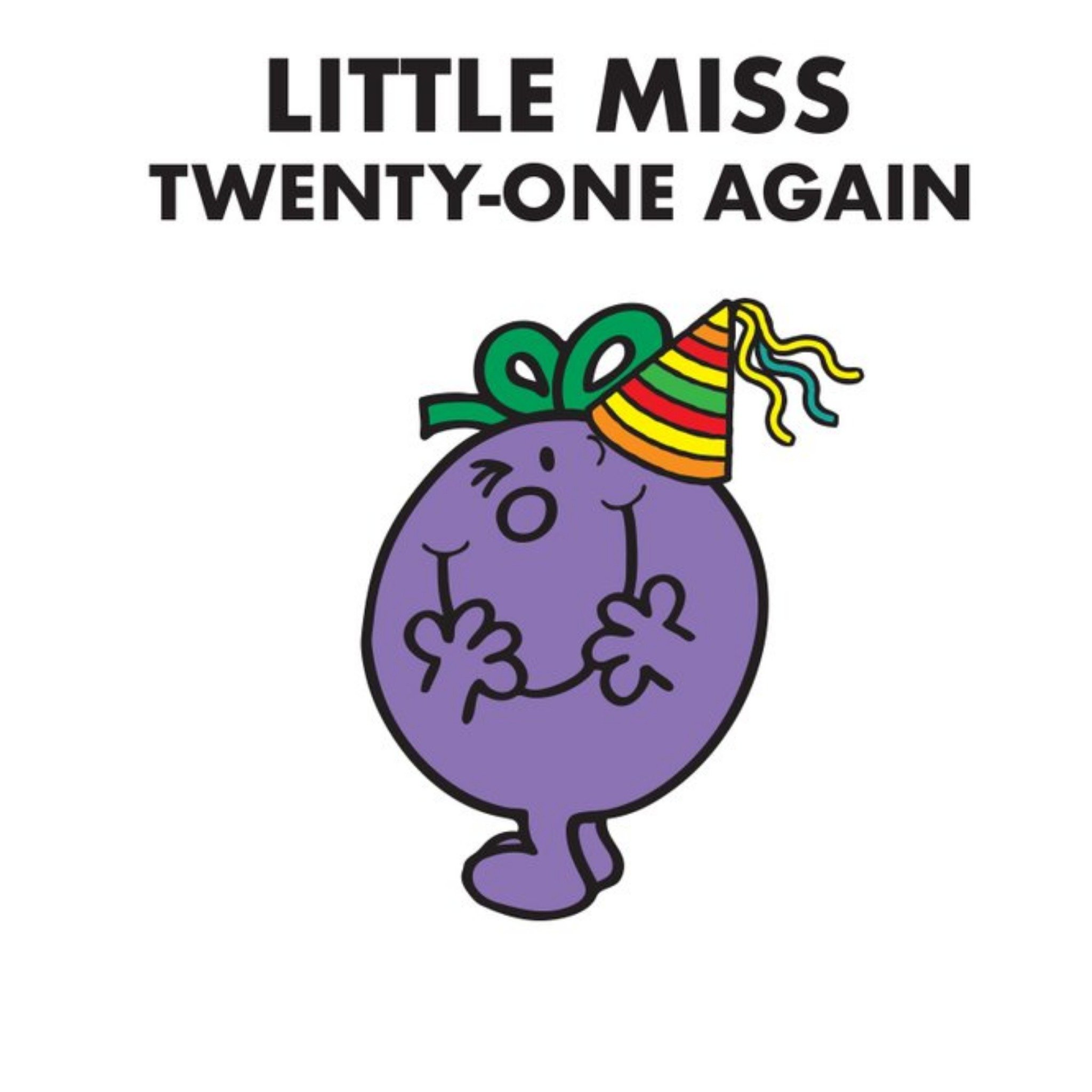 Moonpig Little Miss Twenty-One Again Card, Square