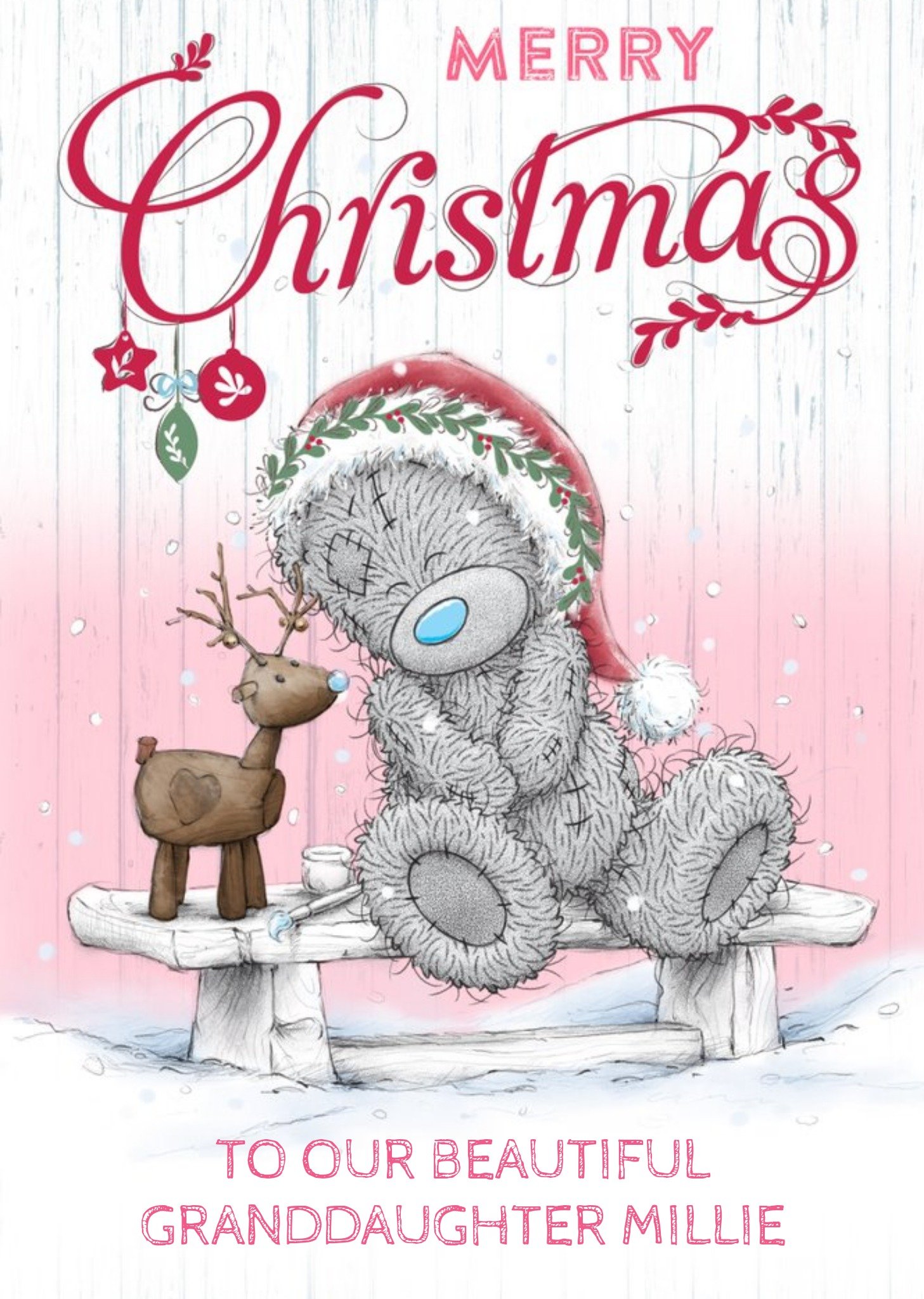 Me To You Tatty Teddy Merry Christmas Granddaughter Card