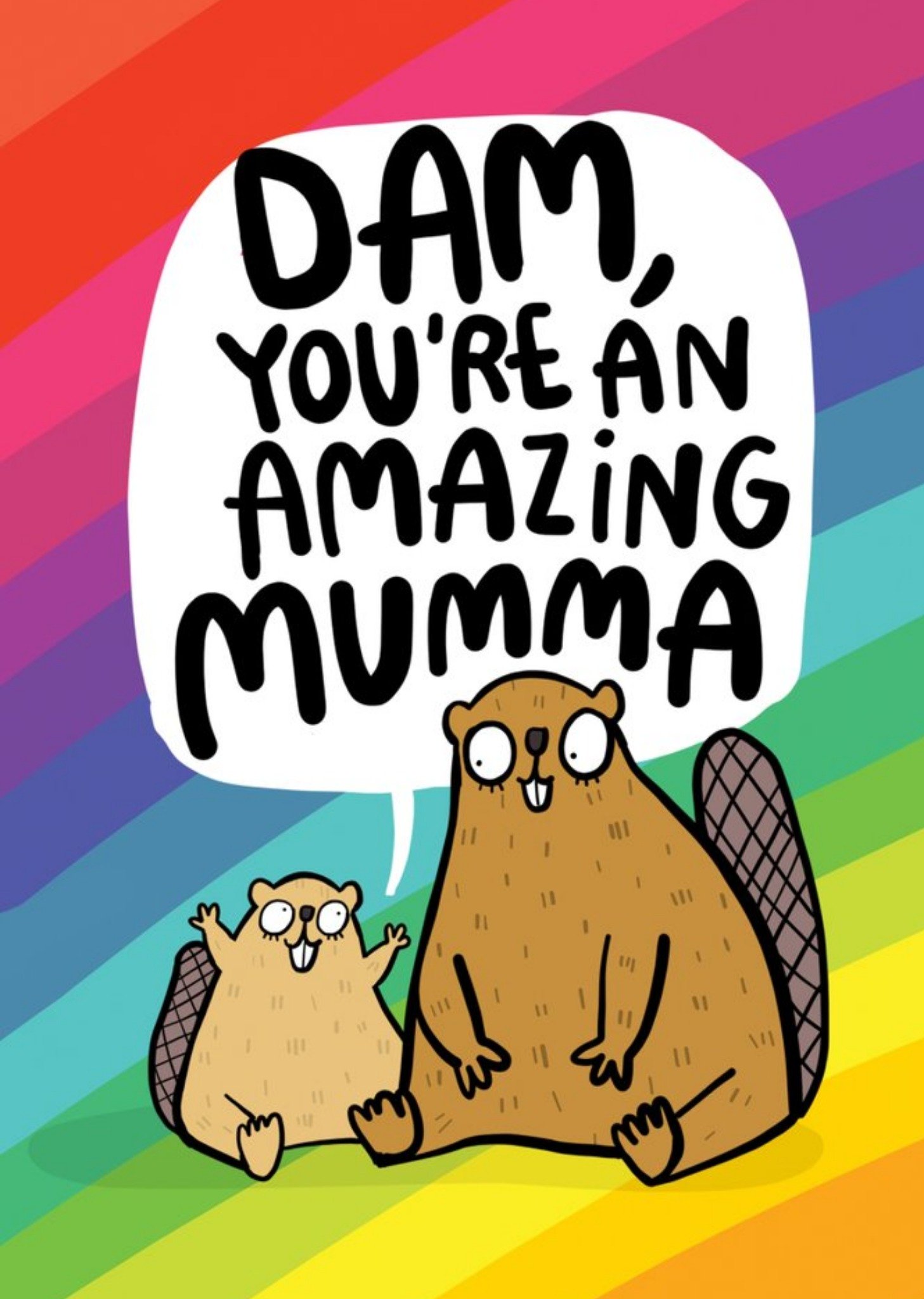 Moonpig Illustrated Beavers Dam You Are An Amazing Mumma Mothers Day Card Ecard