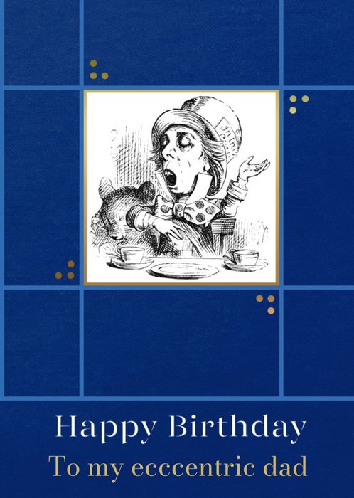 V&A Alice In Wonderland Illustration Mad Hatter Book Style Card