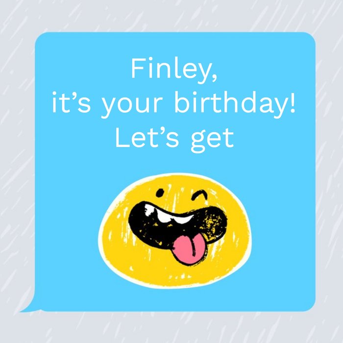 Birthday card - emoji