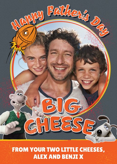 Wallace & Gromit Big Cheese Happy Father's Day Photo Card