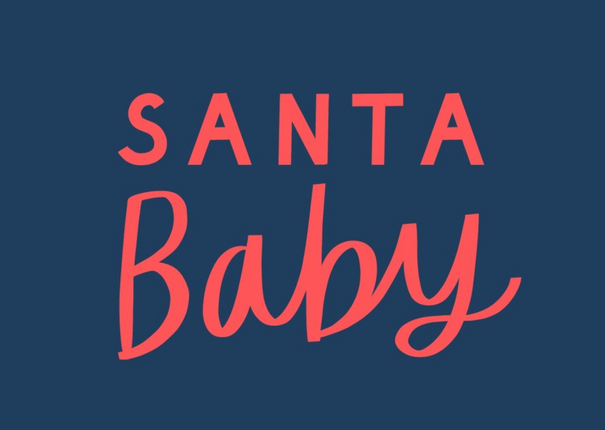 Moonpig Santa Baby Typographic Card, Large