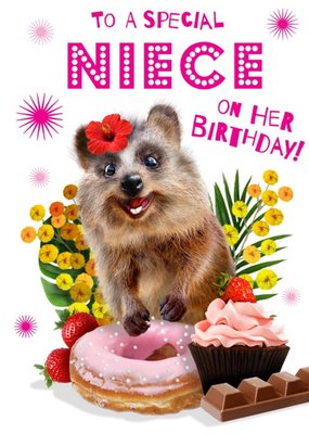 Emma Proctor Funny Food Animals Cute Niece Birthday Card