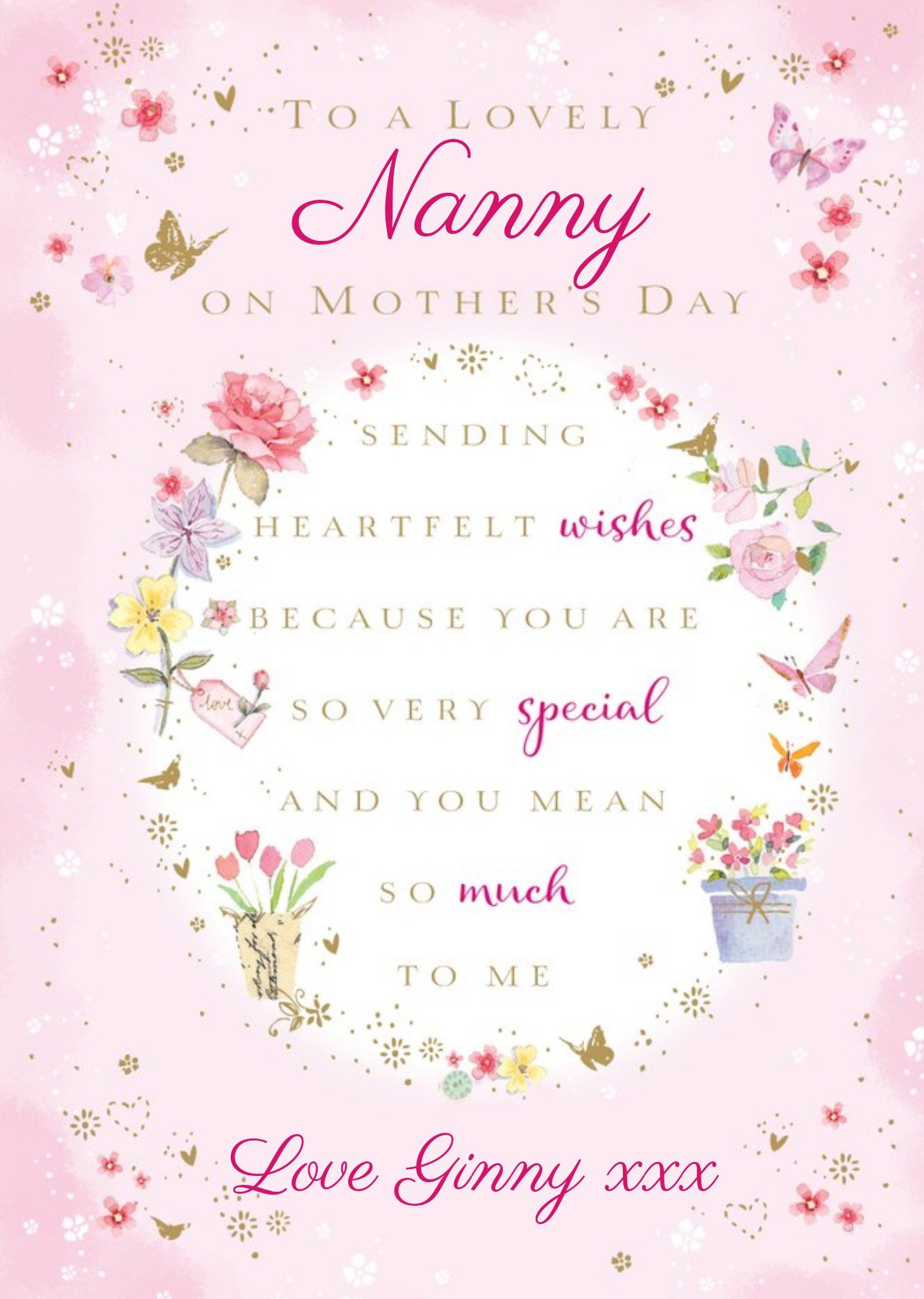 Ling Design To A Lovely Nanny Mothers Day Card Ecard