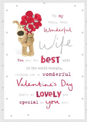 Cute Boofle To my Wonderful Wife Valentine's Day Card