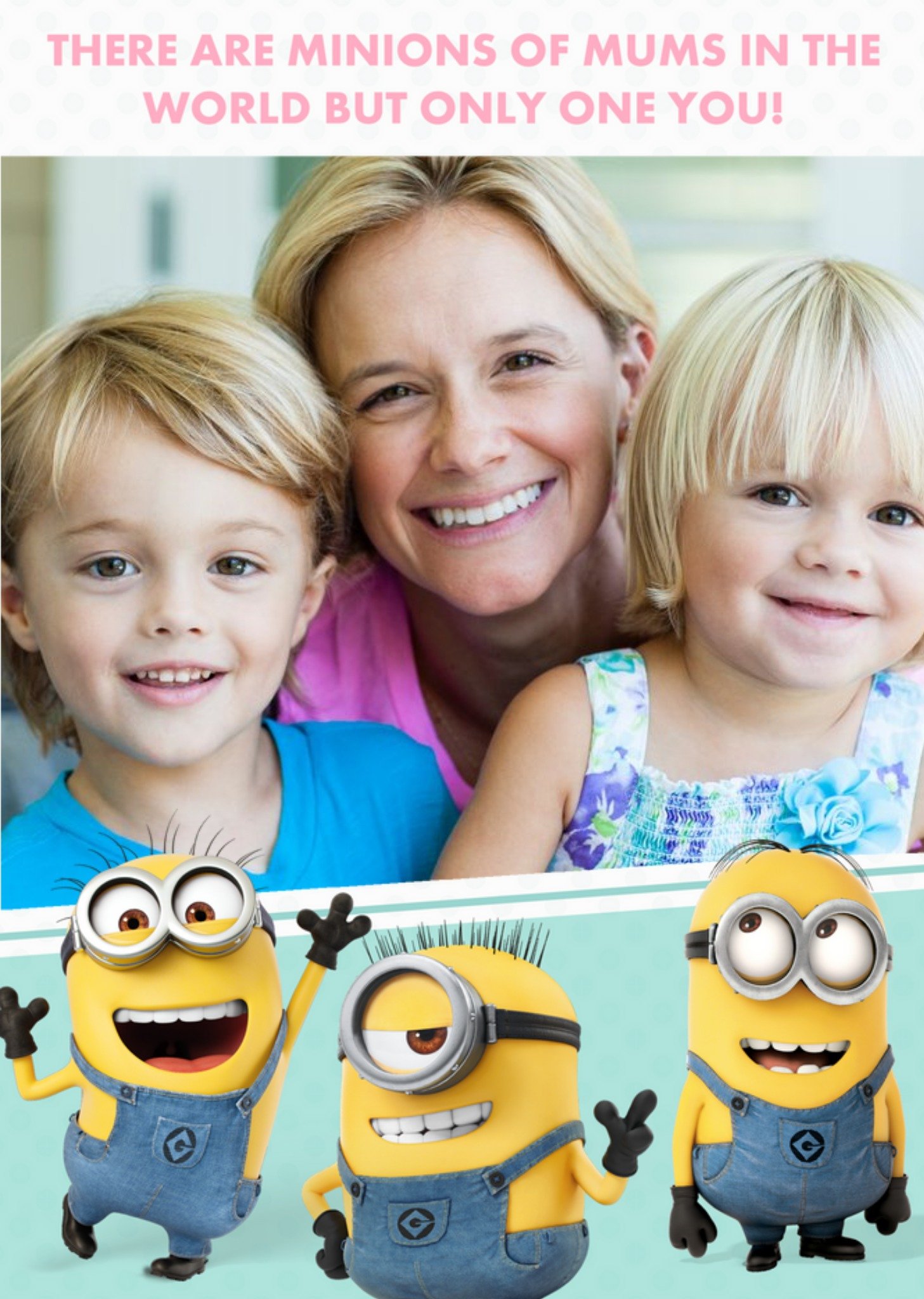Mother's Day Card - Minions - Despicable Me - Photo Upload Card, Large