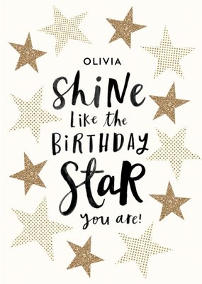 Shine Like The Birthday Star You Are Card
