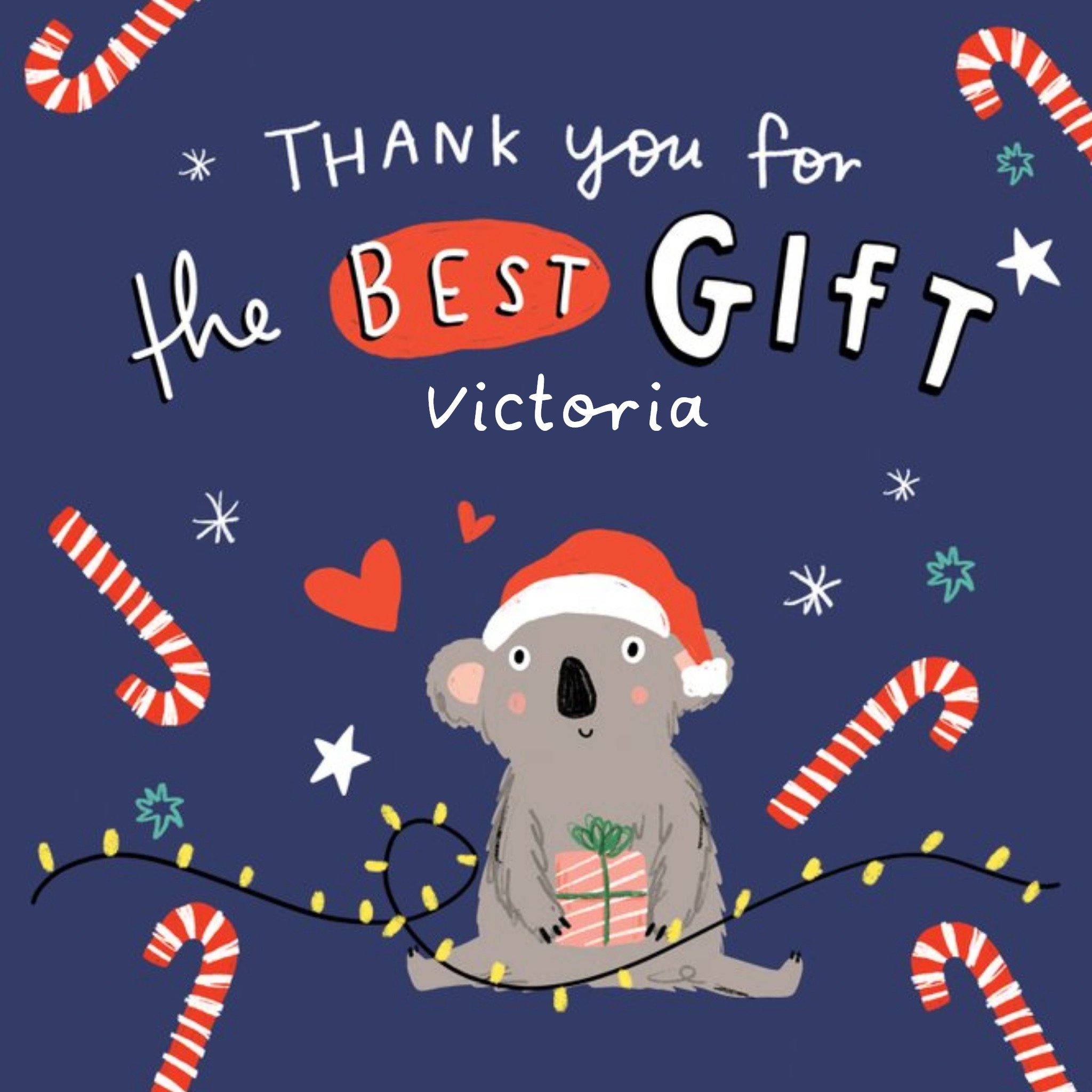 Moonpig Thank You For The Best Gift Christmas Thank You Card, Large