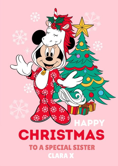 Disney Mickey And Minnie Christmas Card To A Special Sister