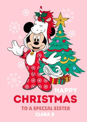 Disney Mickey And Minnie Christmas Card To A Special Sister