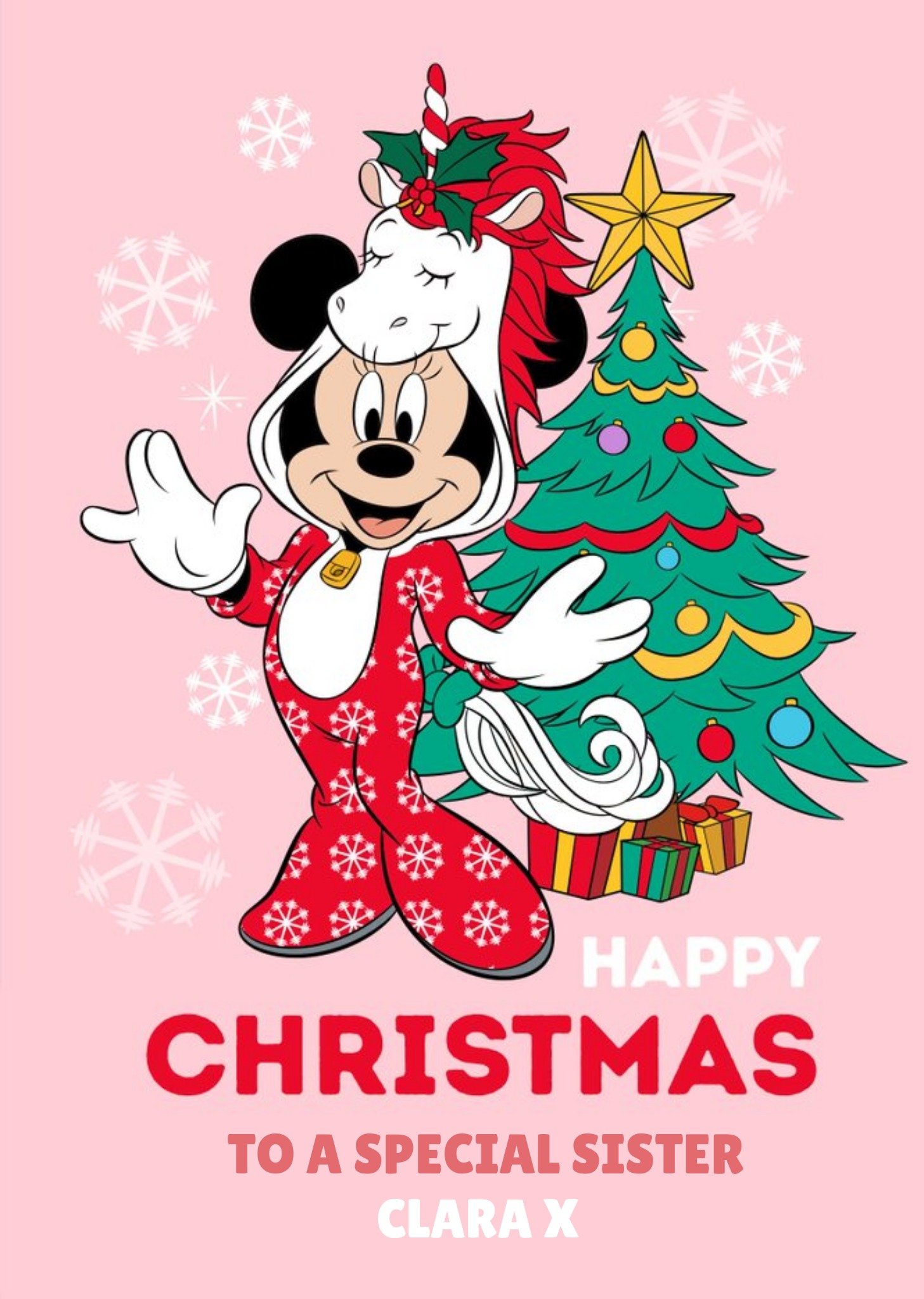 Disney Mickey And Minnie Christmas Card To A Special Sister Ecard