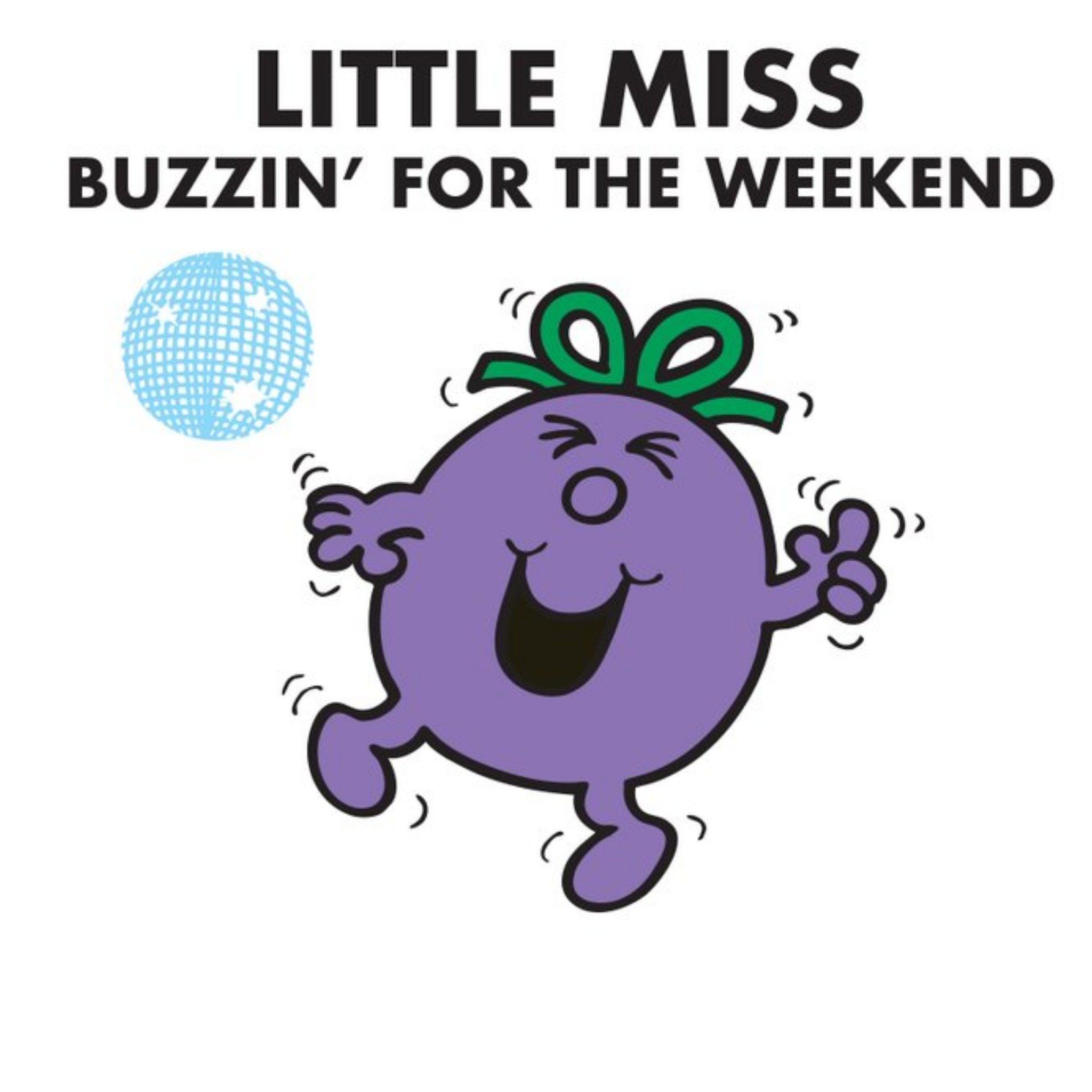 Moonpig Little Miss Buzzin' For The Weekend Card, Square