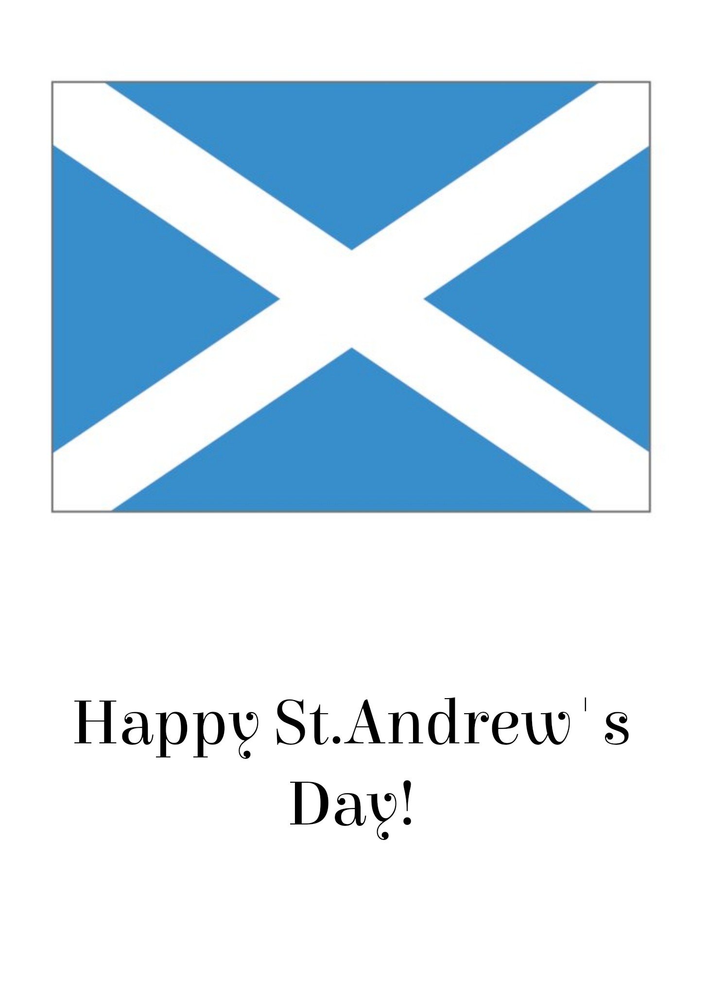 Scotland Flag Happy St Andrew's Day Personalised Card Ecard