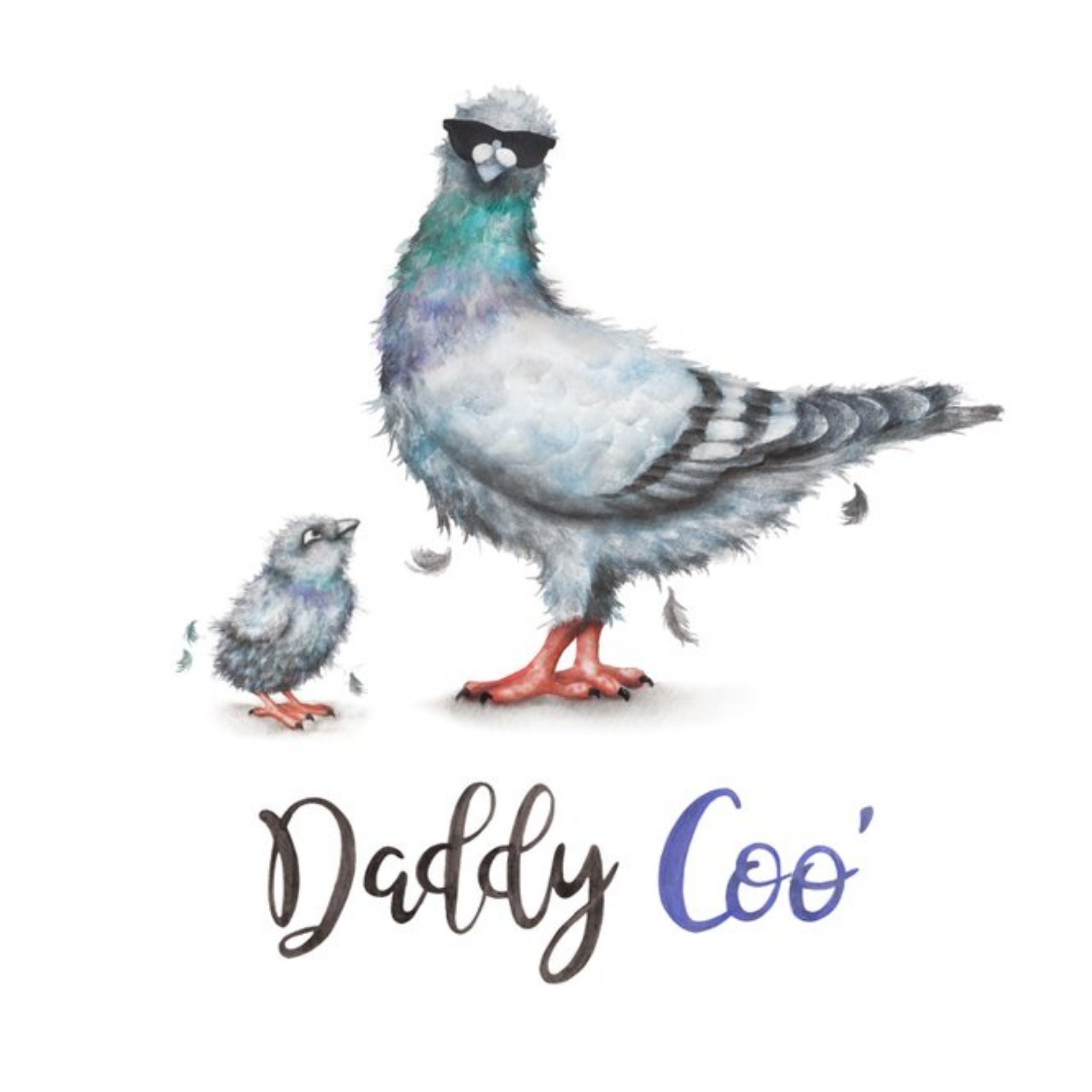 Pigeon Daddy Coo Card, Square