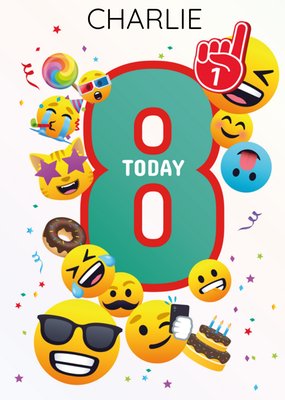 Emoji 8 Today Birthday Card