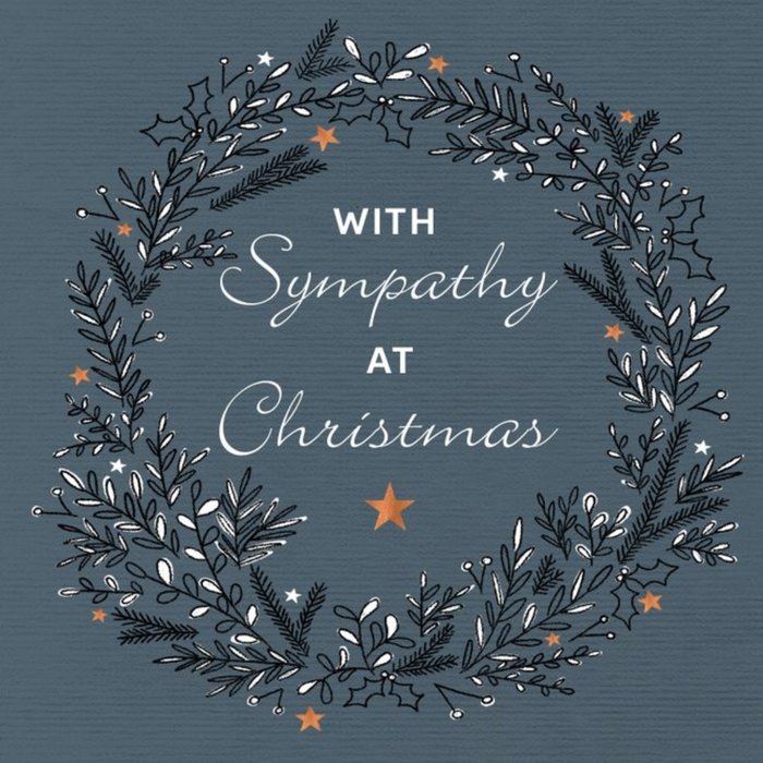 Sympathy At Christmas Time Wreath Card