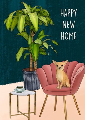 Poppy and Mabel Stylish Art Deco Inspired Room Illustration, Happy New Home Card
