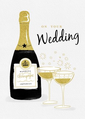 On Your Wedding Champagne Bubbles Card