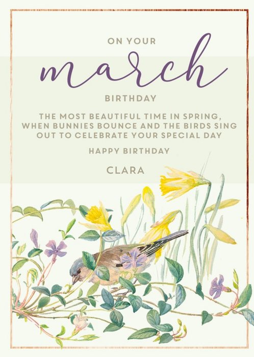 Edwardian Lady On Your March Birthday Card