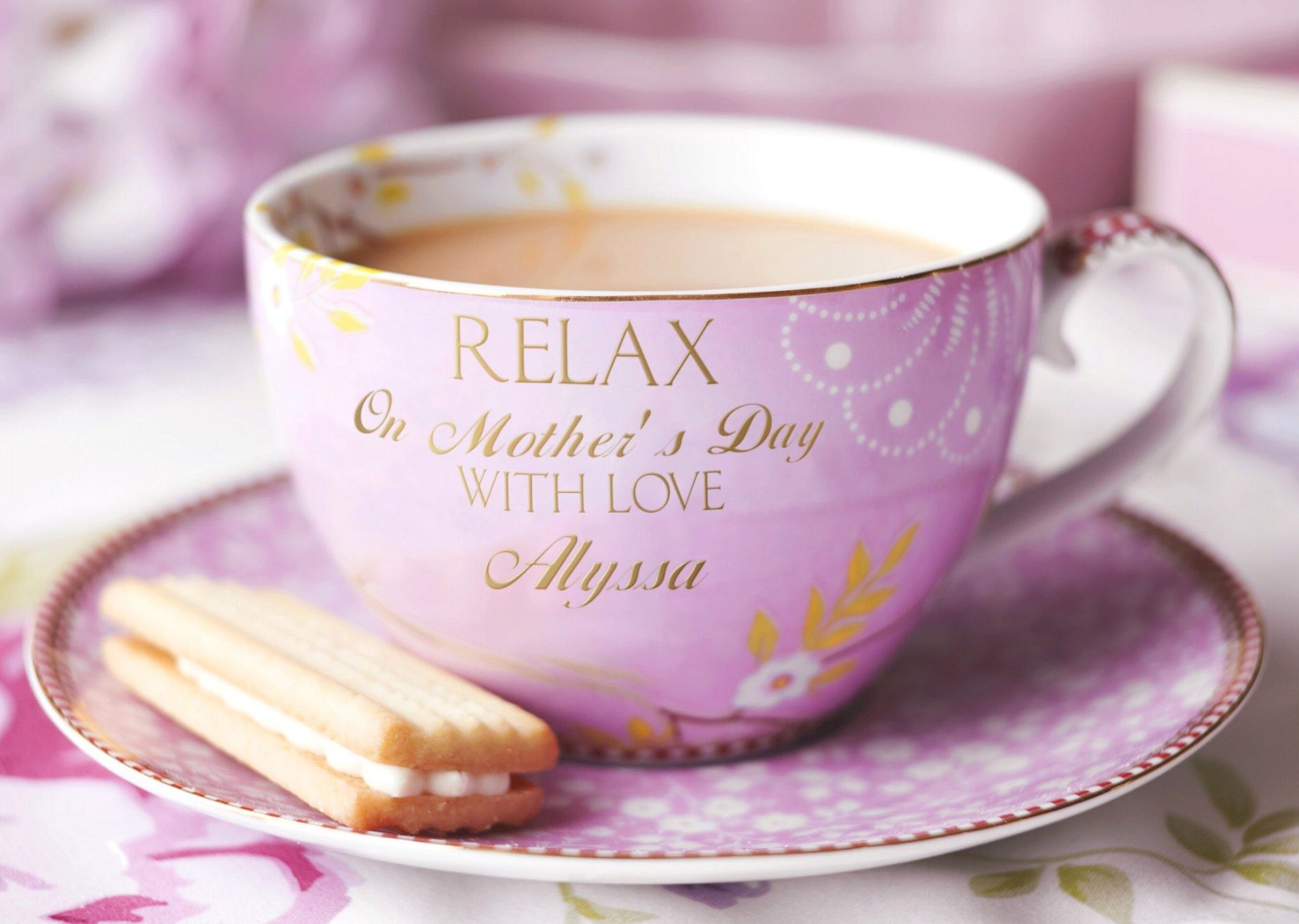 Mother's Day Card - Cup Of Tea - Relax On Mother's Day - Photographic Card