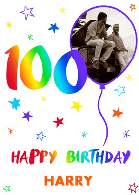 Paperlink Colourful Fun 100th Birthday Card