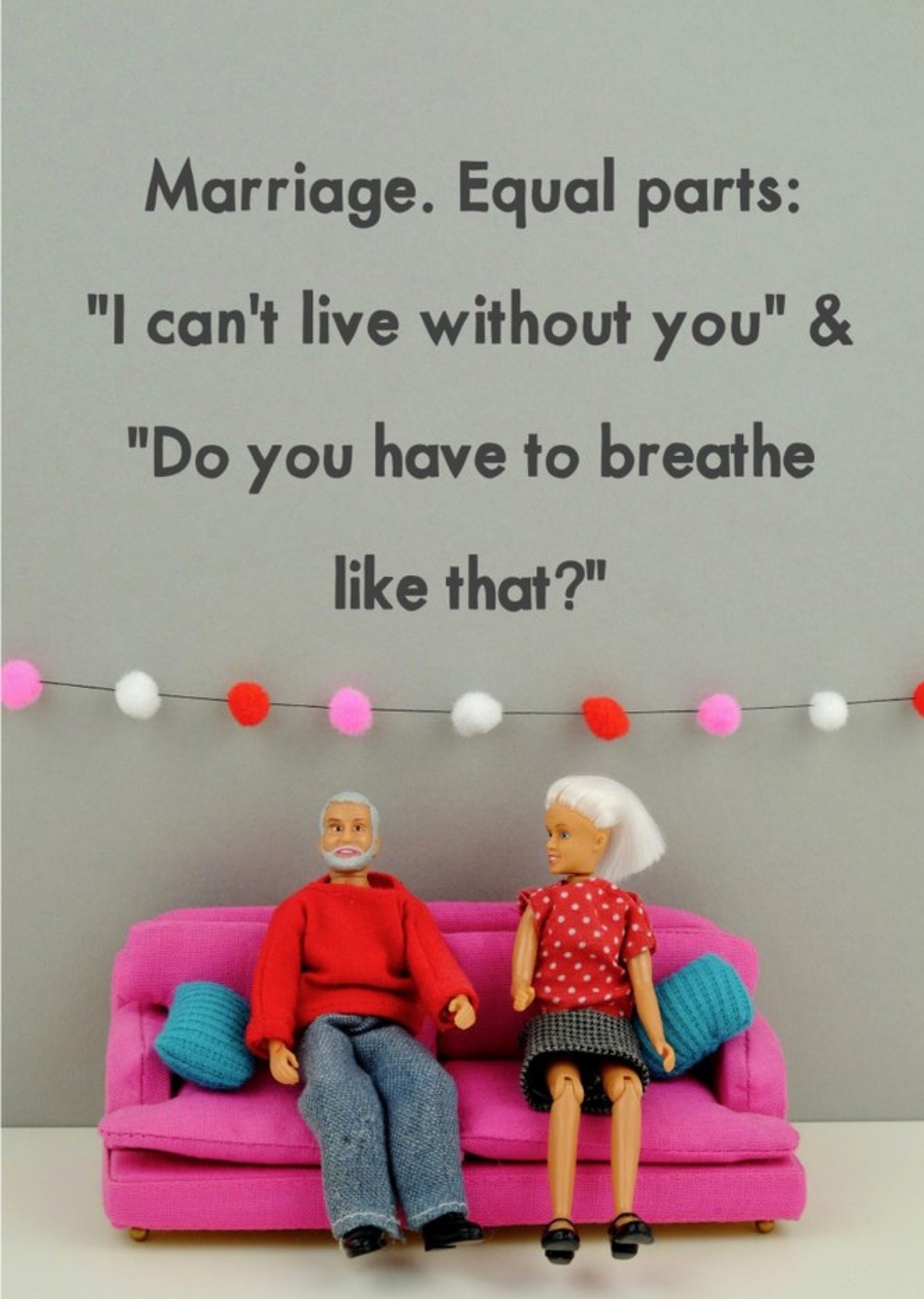 Bold And Bright Funny Dolls Marriage Equal Parts Card Ecard