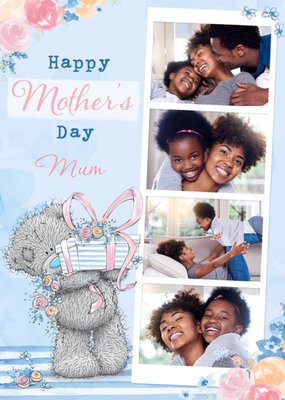 Me To You Tatty Teddy Floral Multi Photo Upload Mother's Day Card