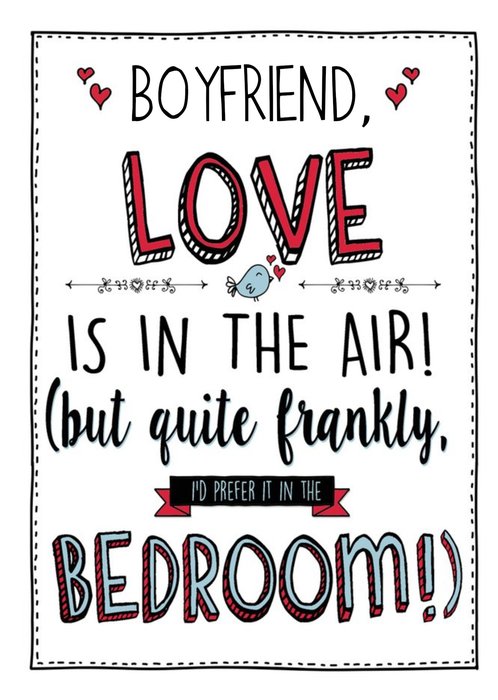 Love Is In The Air Funny Valentine's Day Boyfriend Card