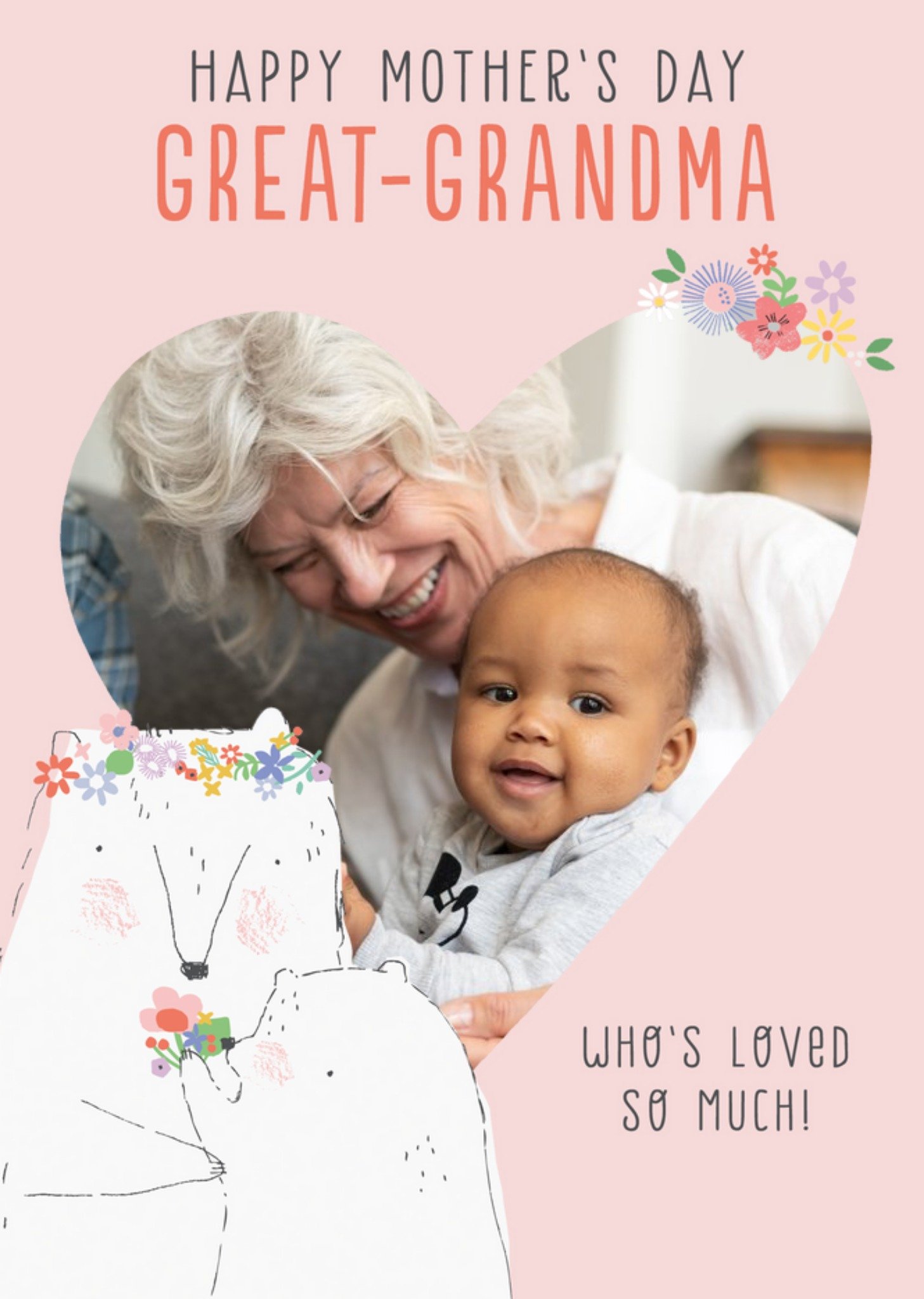 Pigment Photo Upload Great-Grandma Who's Loved So Much Mother's Day Card Ecard