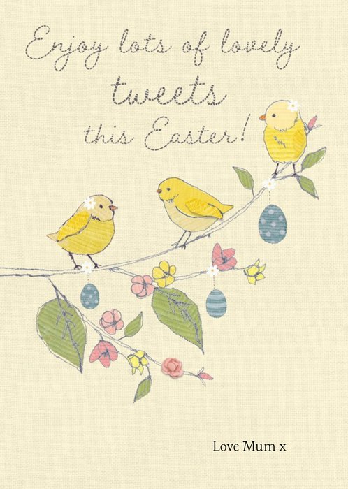 Clintons Egg Birds Colourful Easter Card