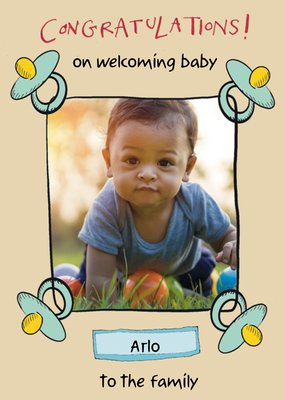 Congratulations on welcoming baby card
