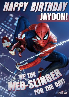 Marvel Spiderman Gamerverse Web Slinger Birthday Card