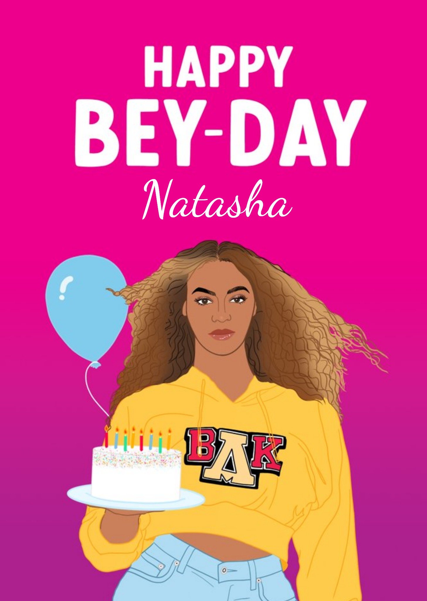 Moonpig Happy Bey-Day Card, Large