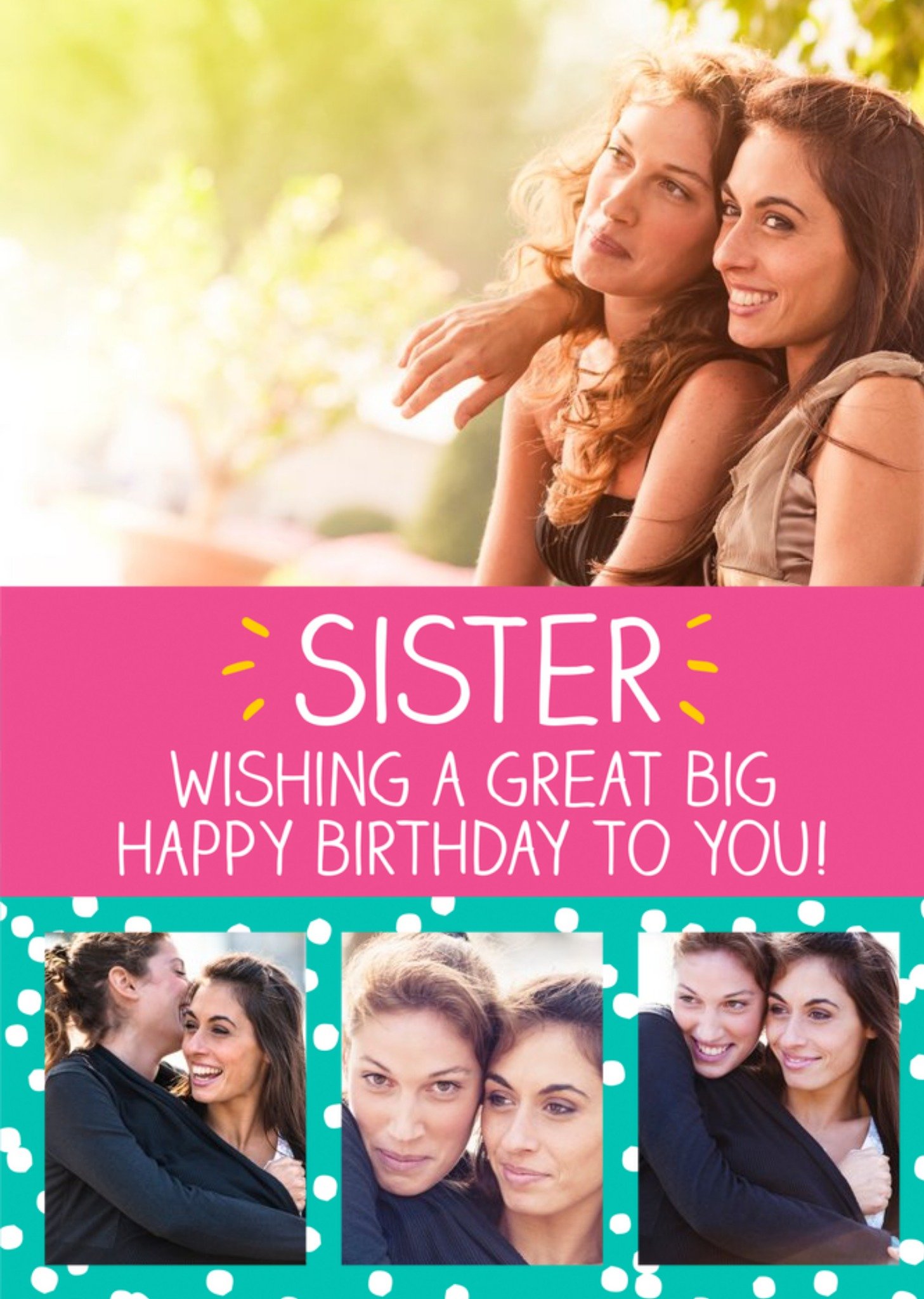 Birthday Card - Photo Upload - Sister - Happy Jackson Ecard