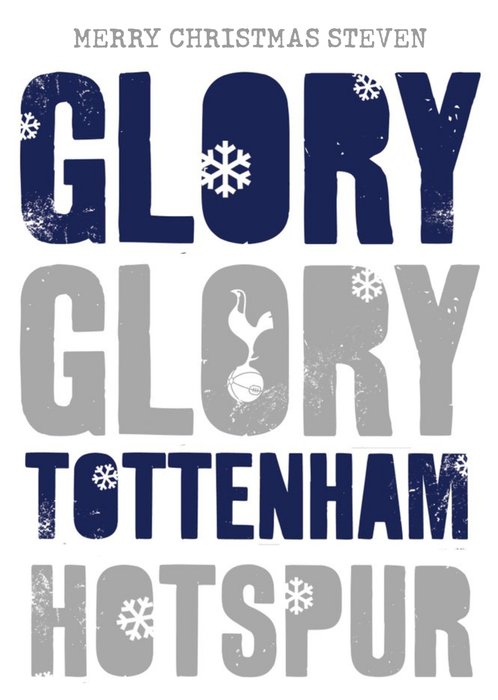 Tottenham Hotspur FC Glory Glory Tottenham Christmas Card
