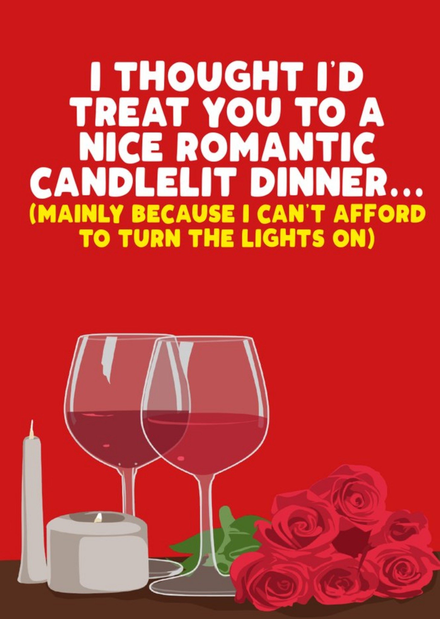 Moonpig Nice Romantic Candlelit Dinner...card, Large