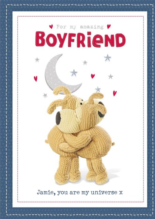 Cute Boofle To My Amazing Boyfriend Personalised Valentines Day Card