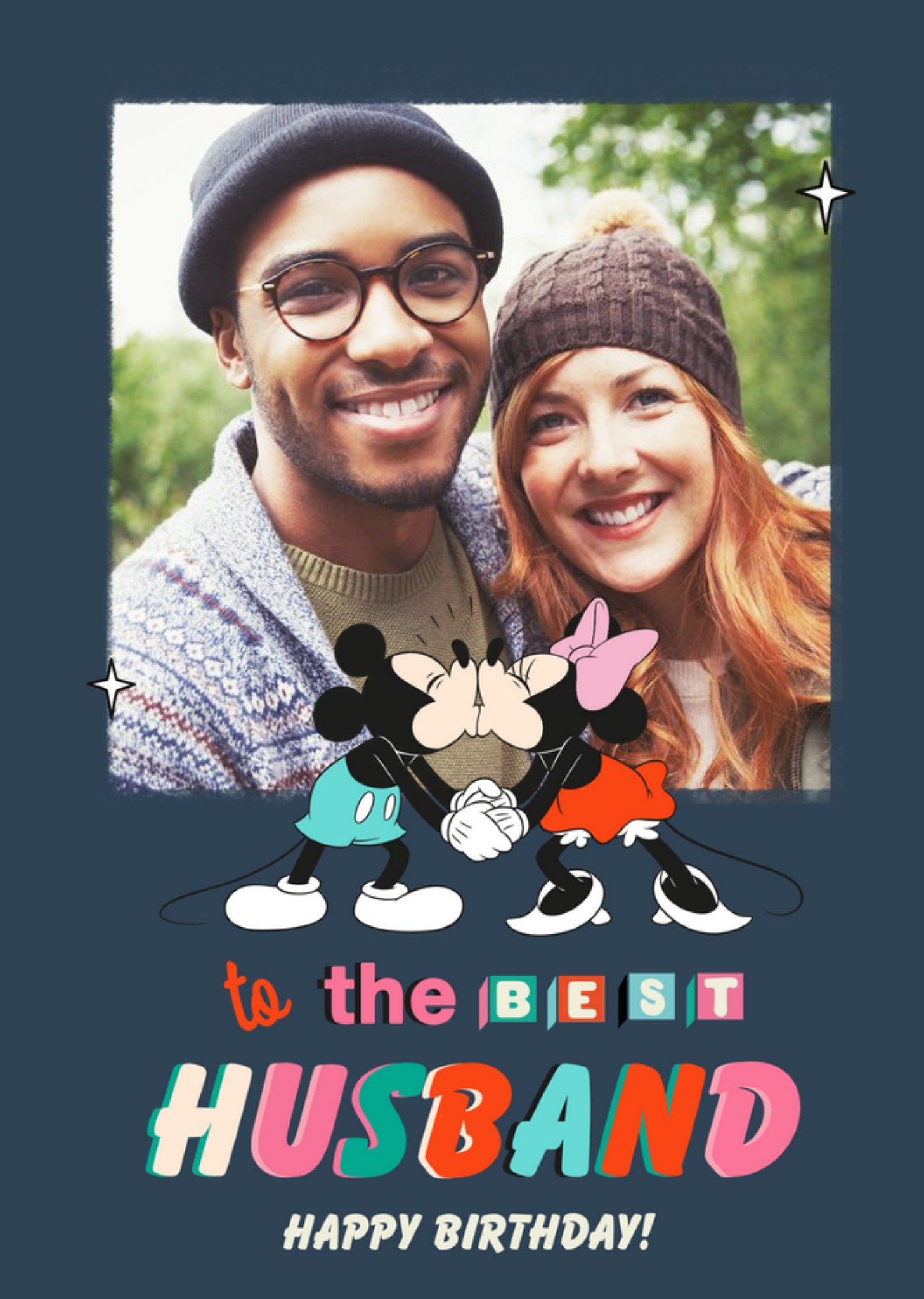 Disney Mickey Mouse Best Husband Photo Upload Birthday Card Ecard
