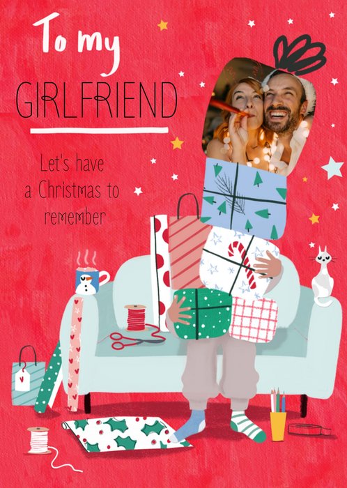To My Girlfriend Photo Upload Christmas Card