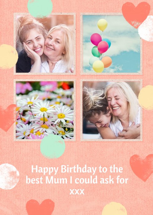 Birthday Card - Photo Upload Card - Mum