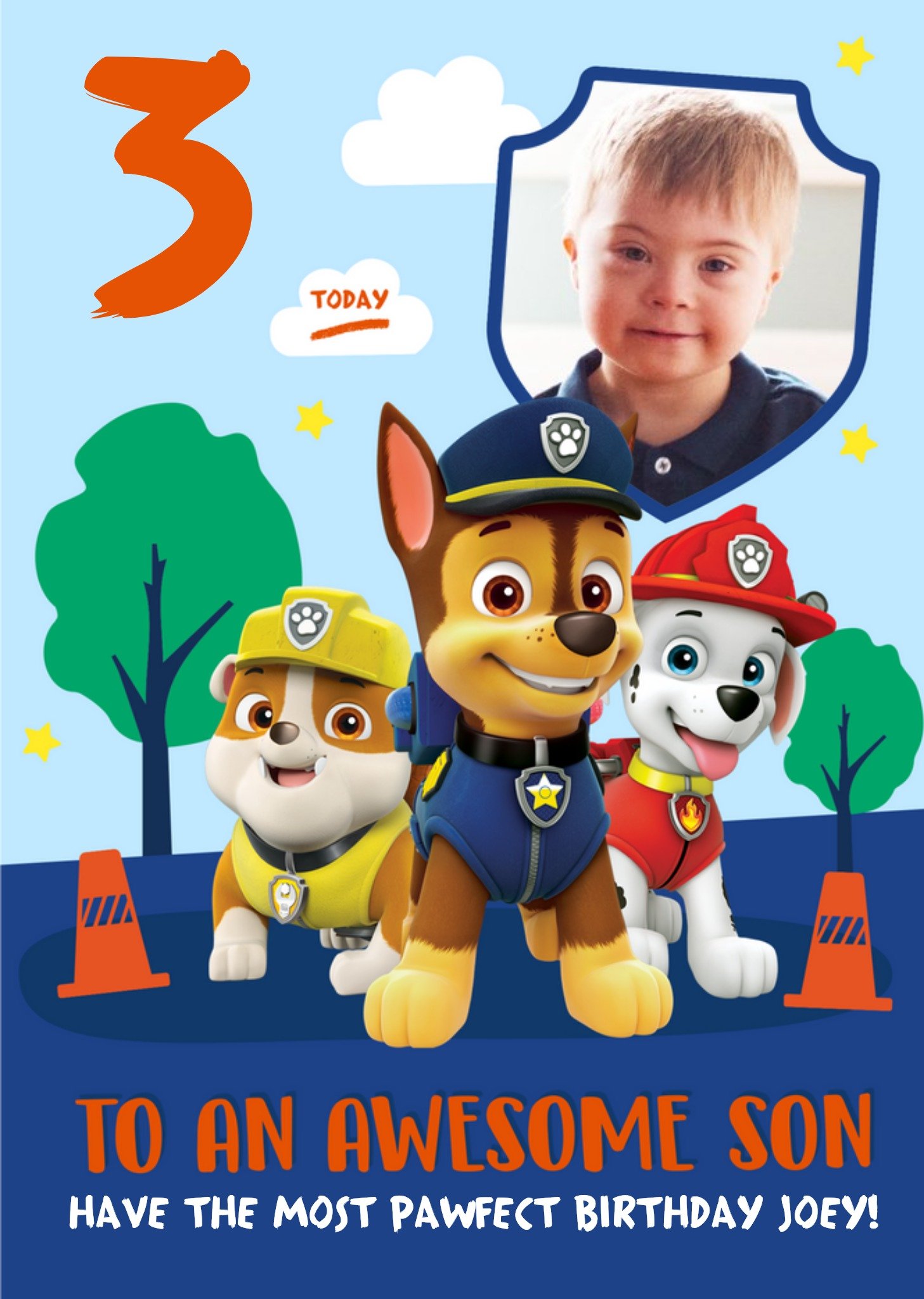 Paw Patrol Birthday Card For Son An Awesome Son, Large