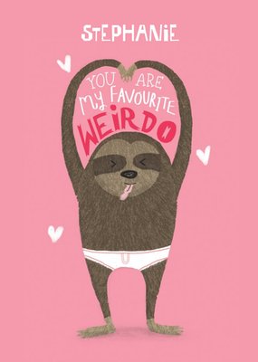 Favourite Weirdo Personalised Valentines Card
