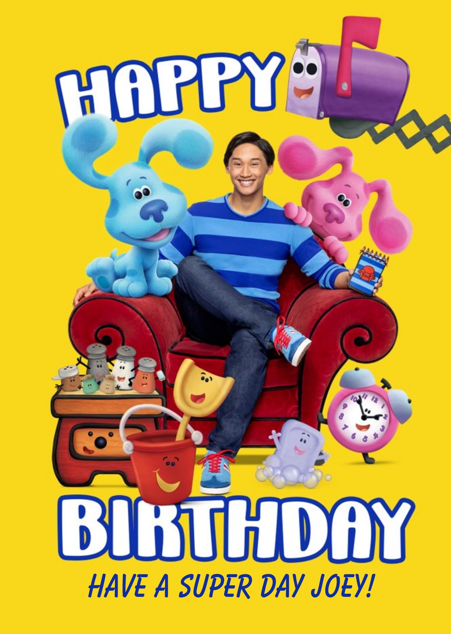 Nickelodeon Blue's Clues Characters Super Day Birthday Card Ecard