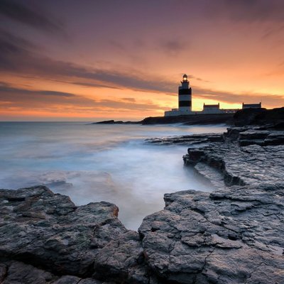 Photographic Coastal lighthouse at Hook Head in County Wexford, IrelandJust A Note Card
