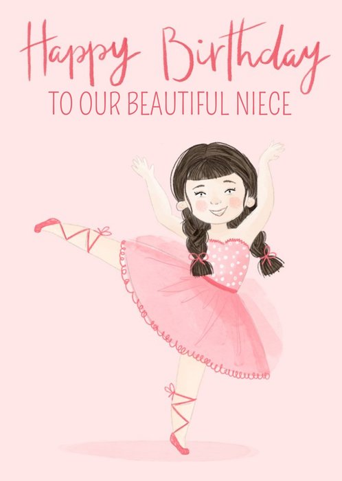 Okey Dokey Design Cute Ballerina Illustration Beautiful Niece Birthday ...